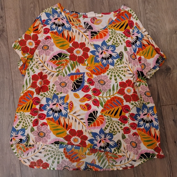 C&C California 100% Linen Pullover Top XL - Picture 6 of 7